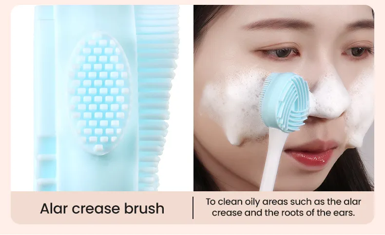 Herramienta de maquillaje para ojos, ayuda para el delineador de ojos y máscara de pestañas de silicona para masaje facial multifuncional