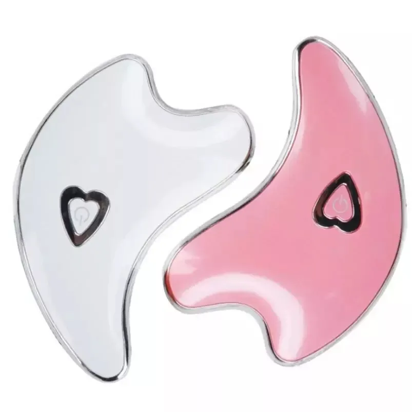 Mini Masajeador Eléctrico Herramienta de Masaje Facial de Acero Inoxidable Terapia de Gua Sha Herramientas Guasha