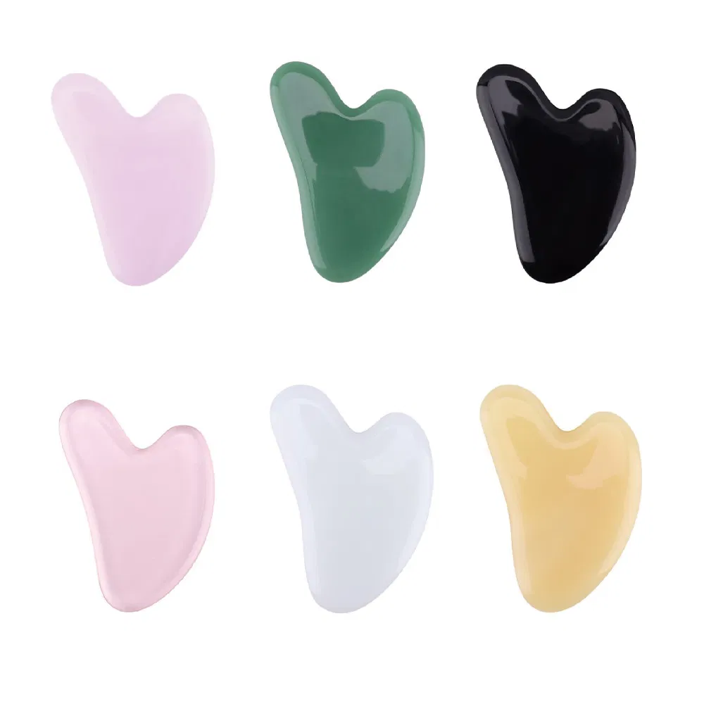 Herramienta de masaje facial con piedra de Gua Sha natural para el rostro y el cuerpo, tabla de Guasha, herramientas de belleza