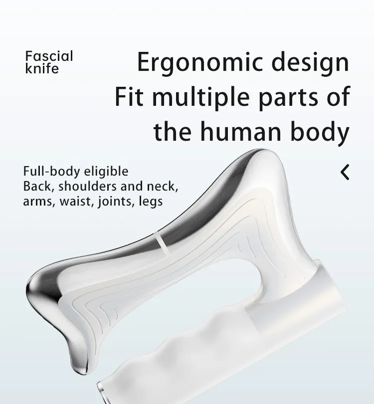 Nueva Tendencia Masajeador Eléctrico de Gua Sha de Microcorriente Caliente de Mano con Cuchilla de Fascia