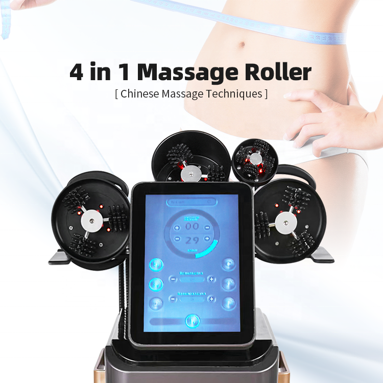 4 Masajeador de Cuerpo con Drenaje Linfático Forma Rotativa Bola Interior Elevación Facial