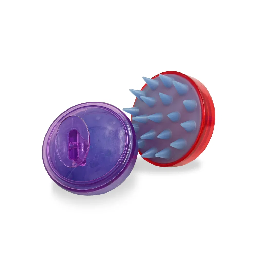 Cepillo de masaje para el cuero cabelludo de silicona transparente de alta calidad