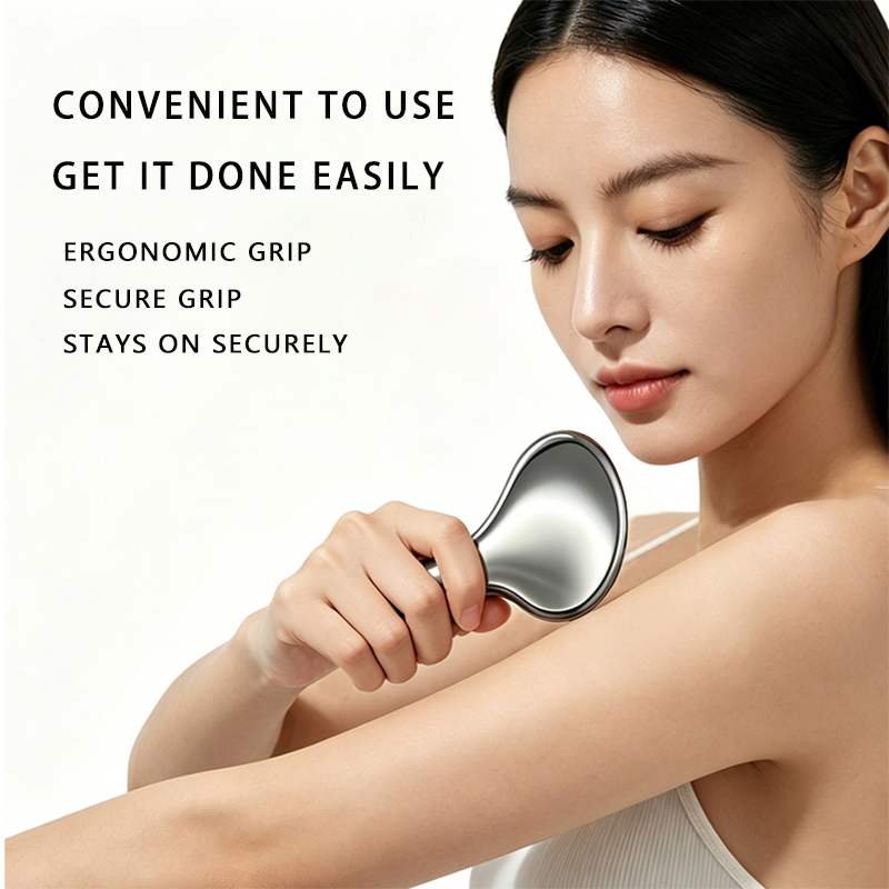 Herramienta de masaje facial Gua Sha de etiqueta privada gratuita 304 espátula de acero inoxidable personalizada