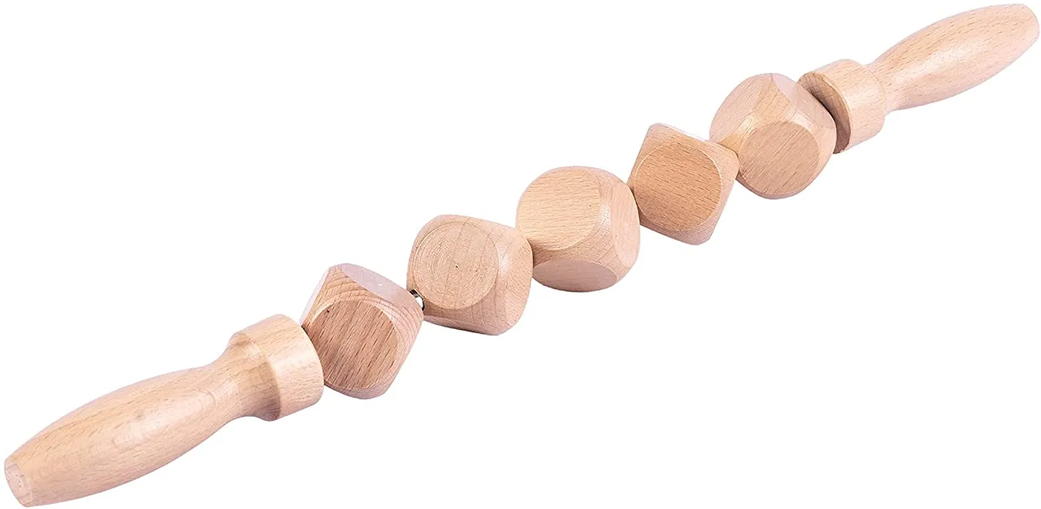 La terapia anti celulitis Masajeador de madera de lanzador de dados Stick Herramienta para masajes corporales