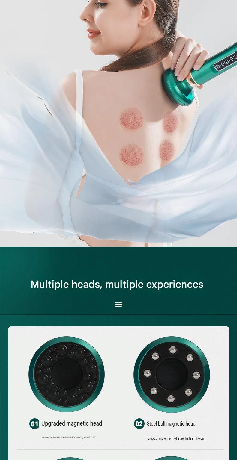 Herramienta de Gua Sha Eléctrica con 12 Niveles de Intensidad