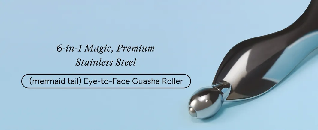 Placa de Gua Sha de metal, rodillo facial de aleación de zinc