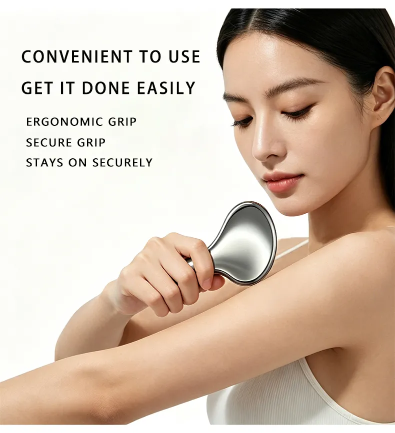 Herramienta de masaje facial Gua Sha de etiqueta privada gratuita 304 espátula de acero inoxidable personalizada