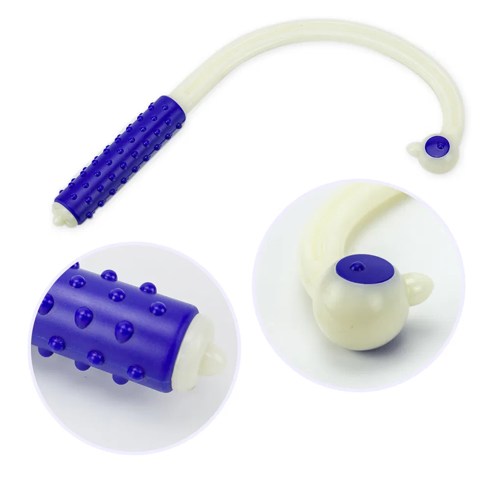 Herramienta de masaje para alivio muscular, bastón de punto gatillo de plástico de mano