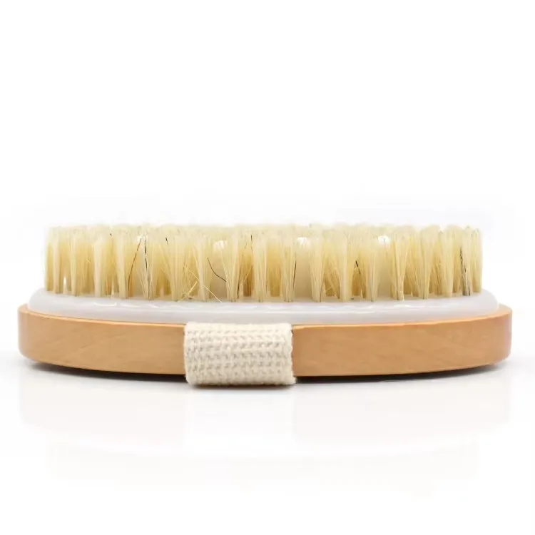 Cepillo de Cerdas de Jabalí Ecológico para el Cuerpo con Masaje, Exfoliante para Piel Seca, Cepillo de SPA