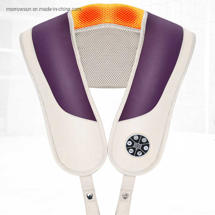 Masajeador de cuerpo con calor, martillo de golpeteo shiatsu eléctrico para cuello y hombros, cinturón de masaje