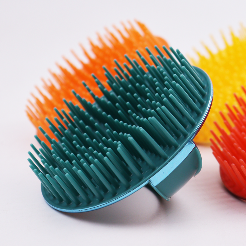 Cepillo de champú personalizado rosa, cepillo de silicona suave para masaje del cuero cabelludo, masajeador de cabello, cepillo para lavar en la bañera para bebés