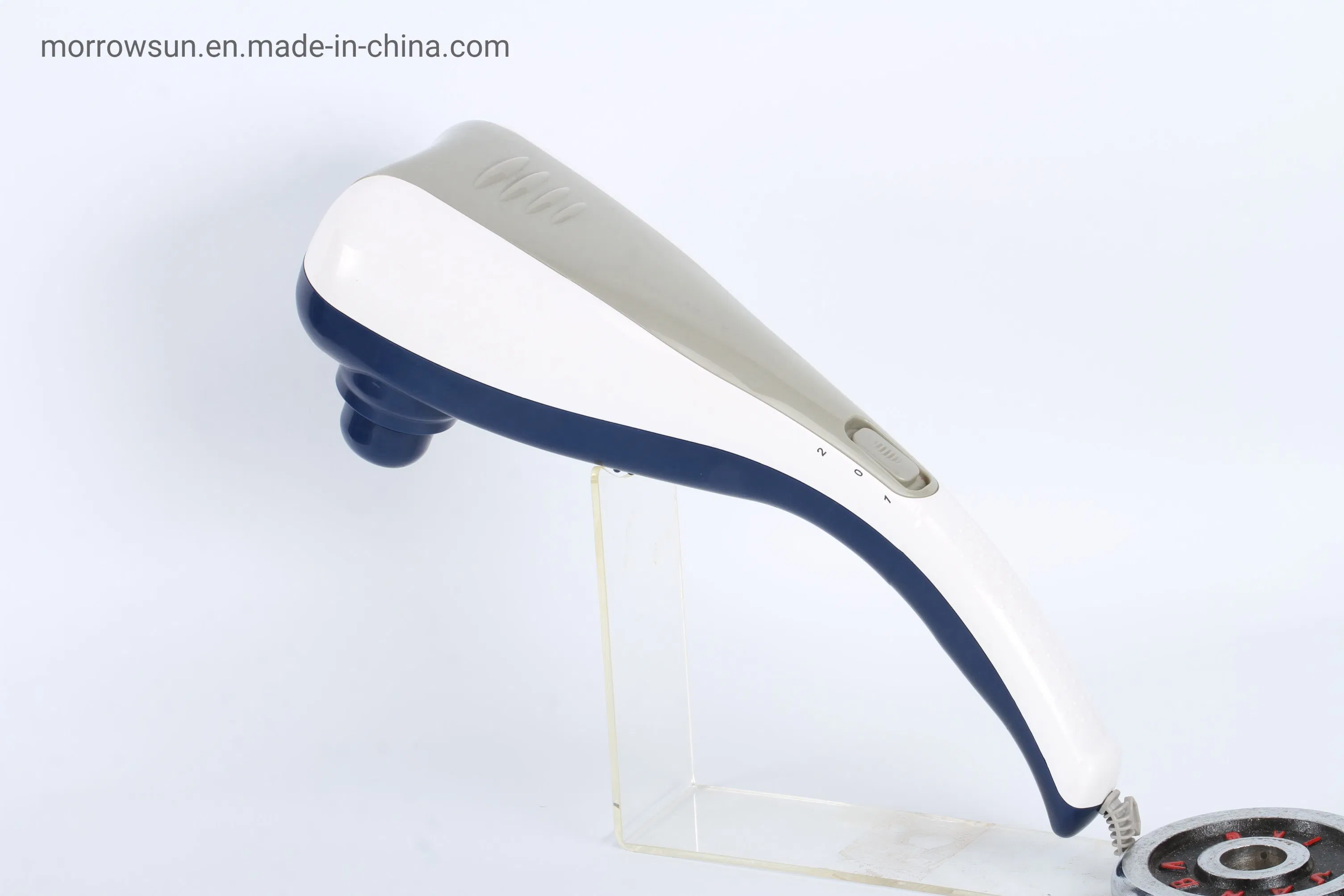 Martillo de masaje de mano de doble cabeza shiatsu eléctrico más barato para todo el cuerpo con calor infrarrojo, fuerte golpeo