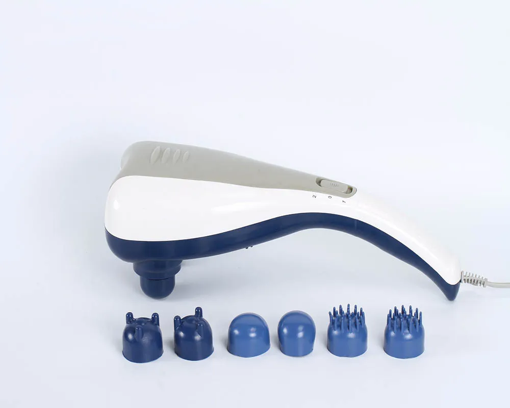 Martillo de masaje de mano de doble cabeza shiatsu eléctrico más barato para todo el cuerpo con calor infrarrojo, fuerte golpeo