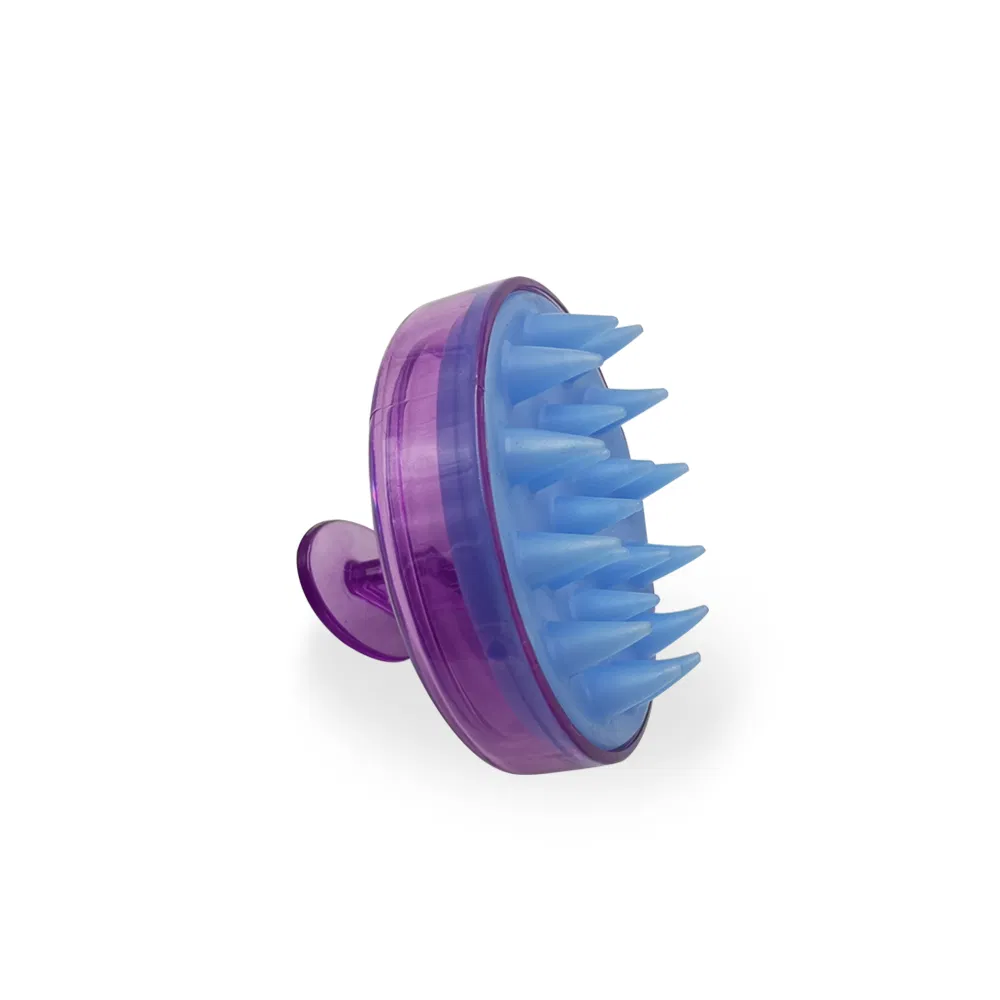 Cepillo de masaje para el cuero cabelludo de silicona transparente de alta calidad