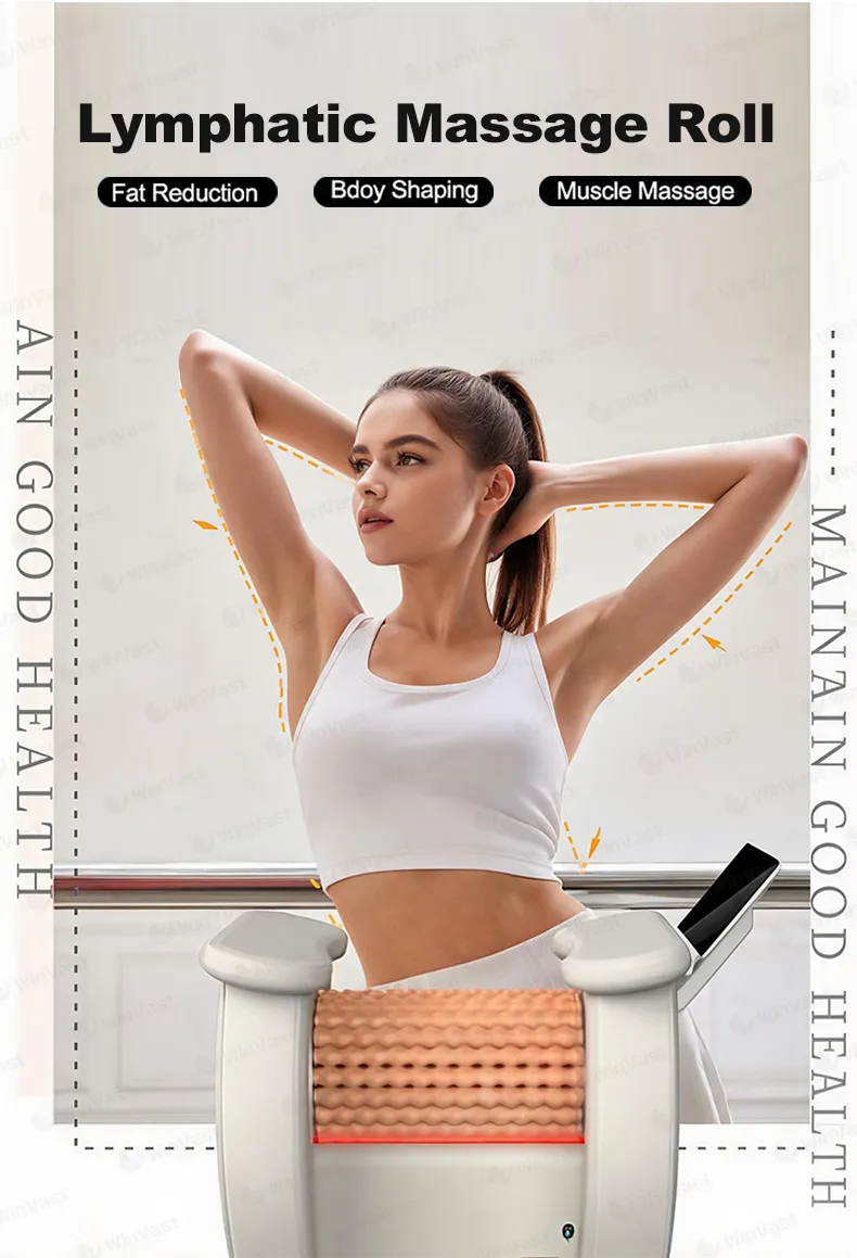 Rodillo de masaje de liberación de fascia, rodillo de masaje para dar forma al cuerpo, herramienta de masaje de contorno con control de velocidad ajustable