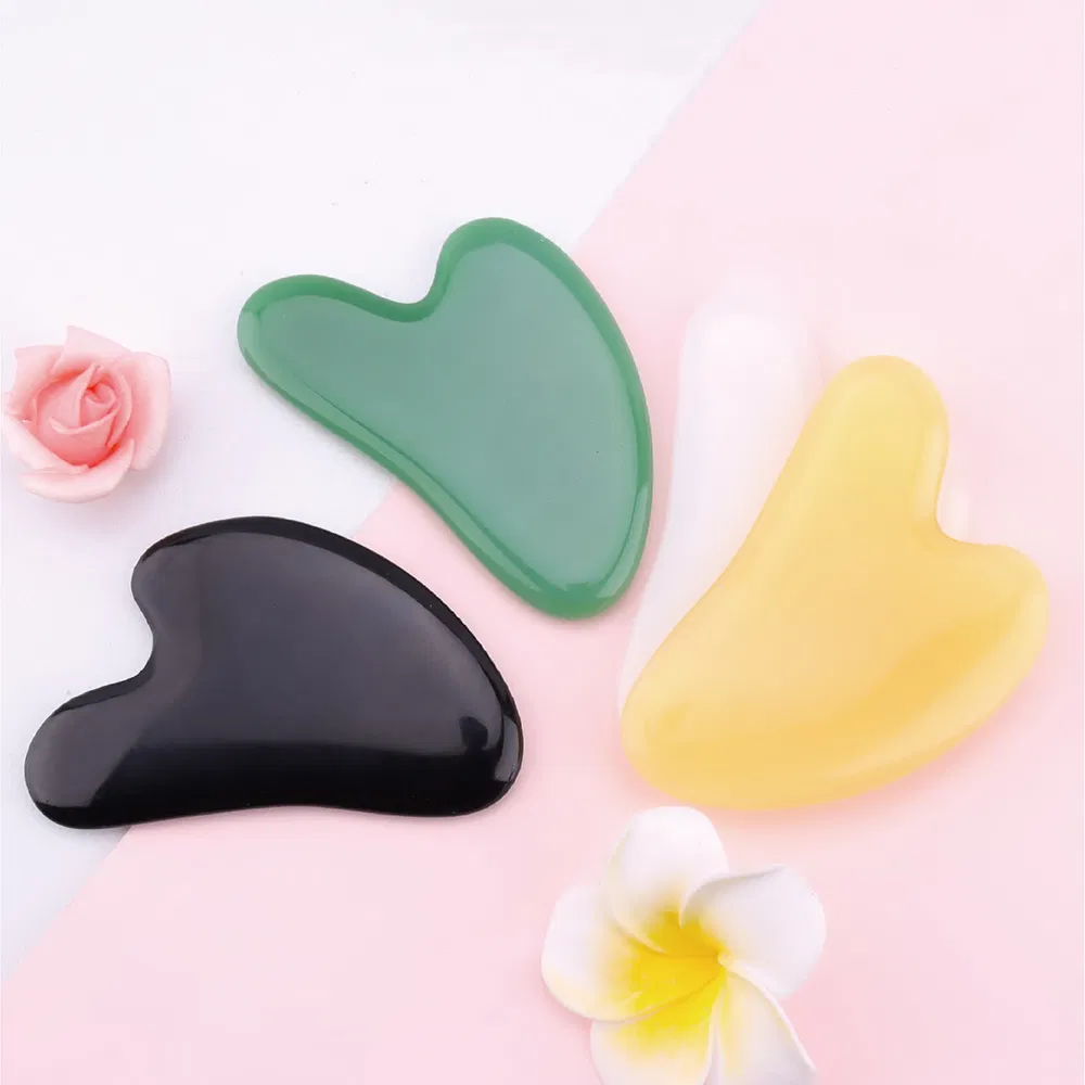 Herramienta de masaje facial con piedra de Gua Sha natural para el rostro y el cuerpo, tabla de Guasha, herramientas de belleza