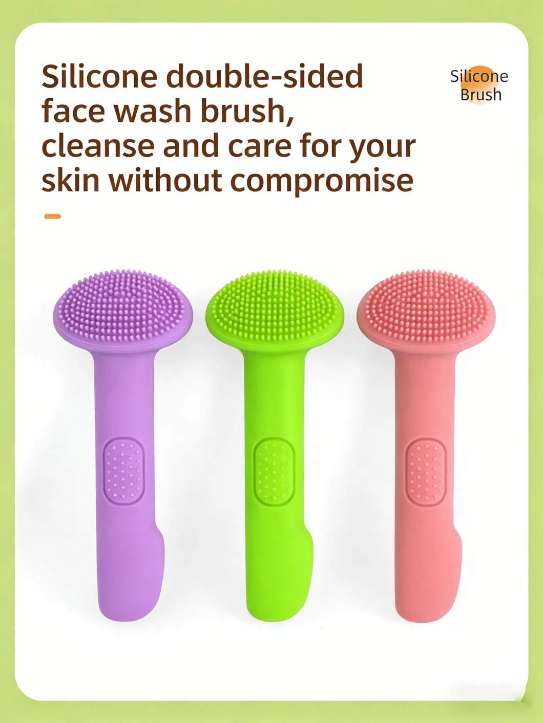 Cepillo de lavado facial de silicona suave con ventosa, limpieza profunda, exfoliación, cepillo de masaje para baño y cuero cabelludo