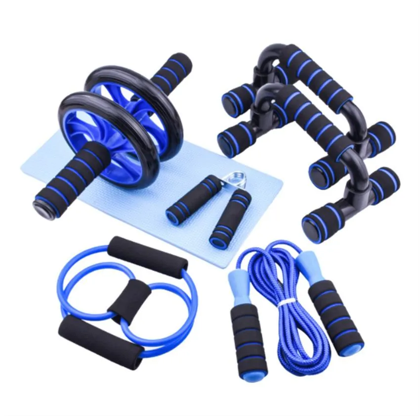 Kit de entrenamiento en casa con rueda de rodillo abdominal y banda de resistencia