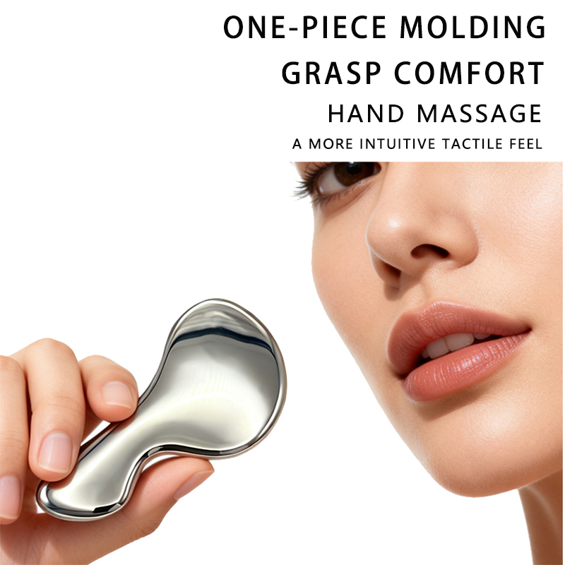 Herramienta de masaje facial Gua Sha de etiqueta privada gratuita 304 espátula de acero inoxidable personalizada