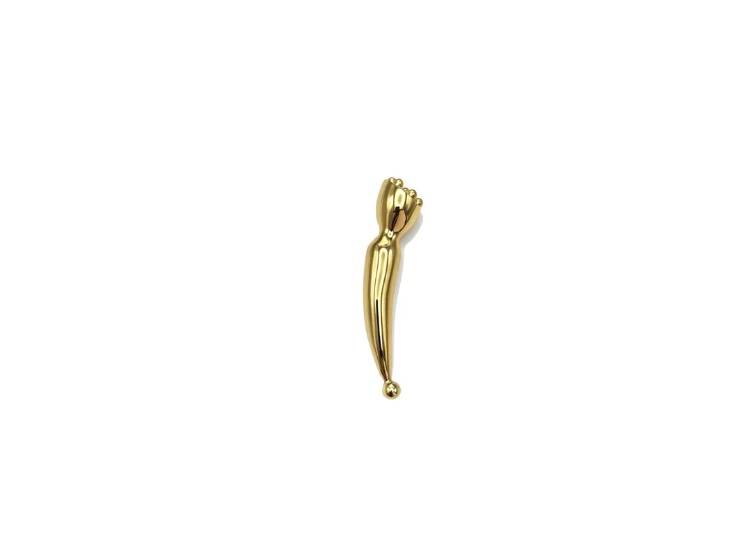 Nueva forma de cabezal de ducha de aleación de zinc, herramienta de masaje facial Gua Sha de metal en color plata y oro rosa, bolígrafo de acupuntura para el rostro
