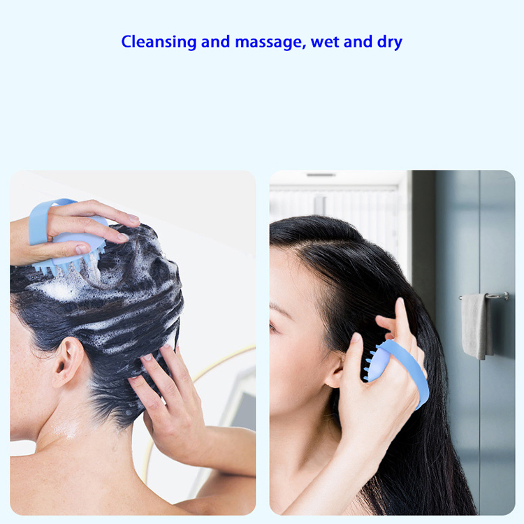 Cepillo de Masaje para el Cuero Cabelludo de TPU de Moda, Cepillo para Lavar el Cabello, Cepillo de Ducha Corporal, Cepillo de Baño SPA, Cepillo de Masaje para Adelgazar