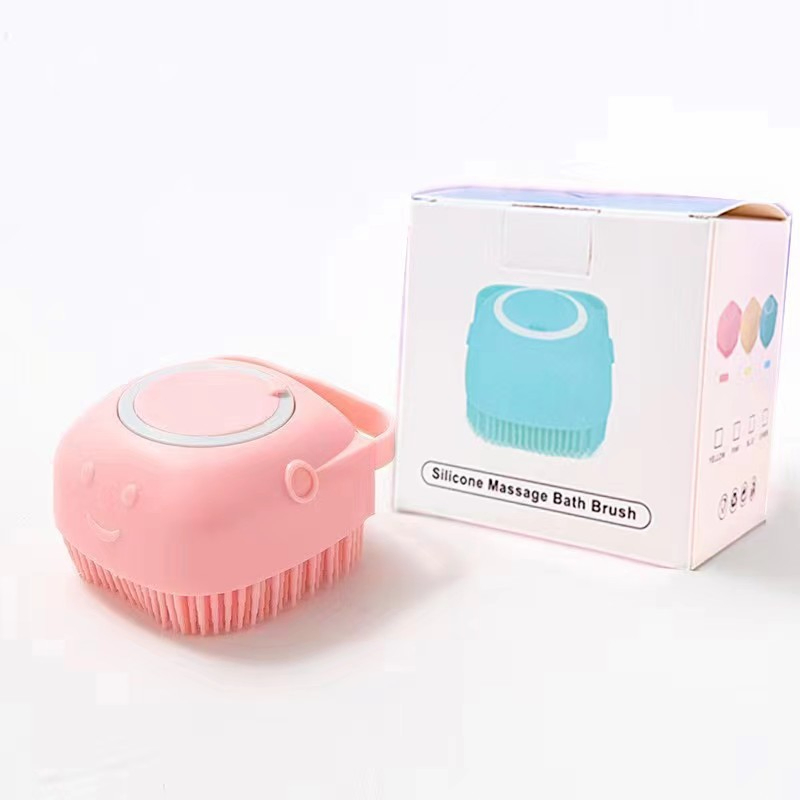 Cepillo de masaje de silicona para baño de mascotas