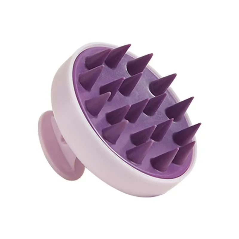 Cepillo de baño redondo de silicona para lavar el cabello, masajeador de cuero cabelludo, cepillo para champú