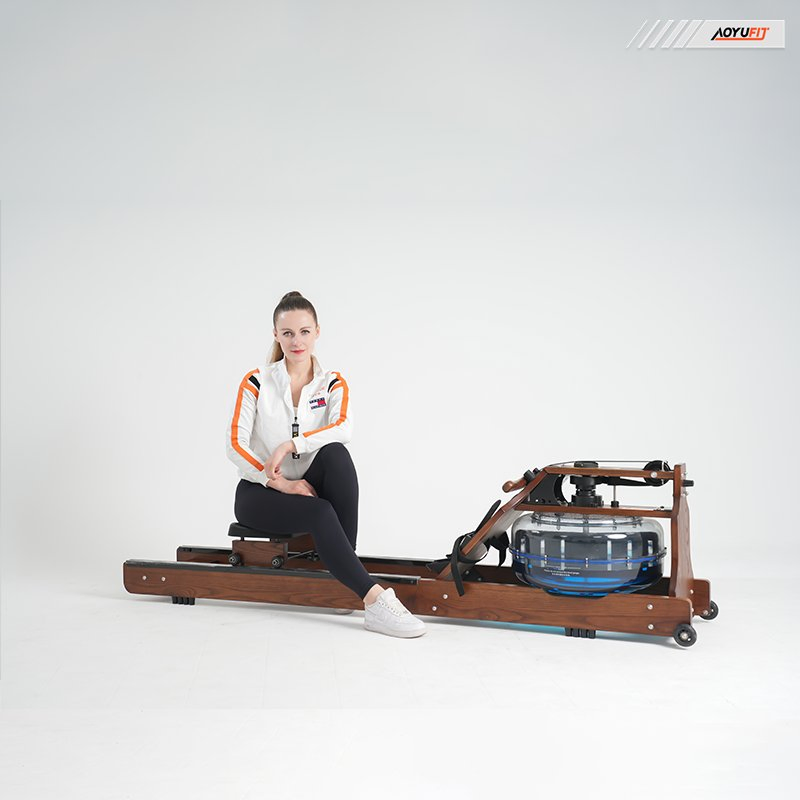 Gym Foldable Solid Wood Frame Water Resistance Rower