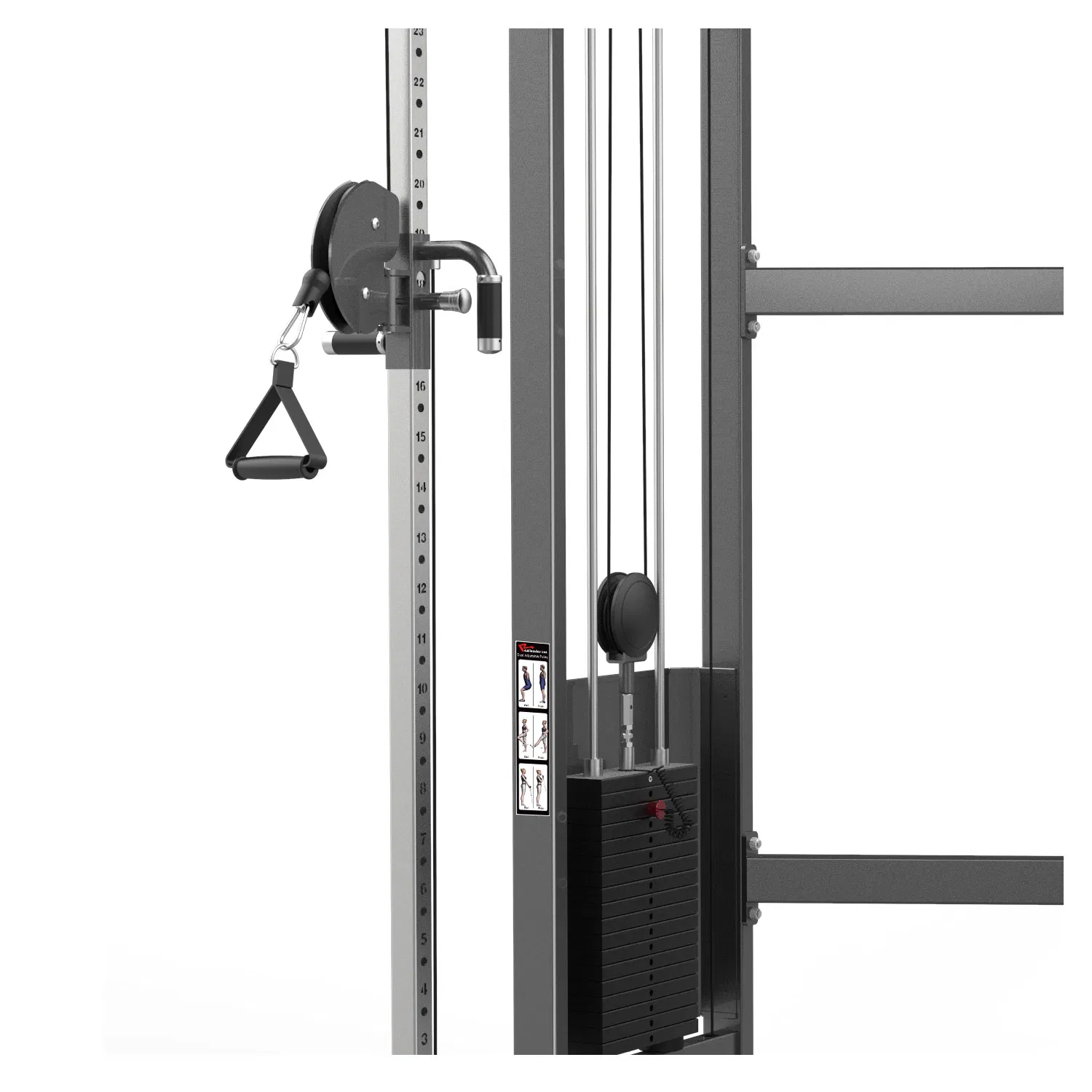 Commercial Multi Function Cable Motion Gym Equipment Crossover Pin Load Selection Life Fitness Dual Adjustable Pulley