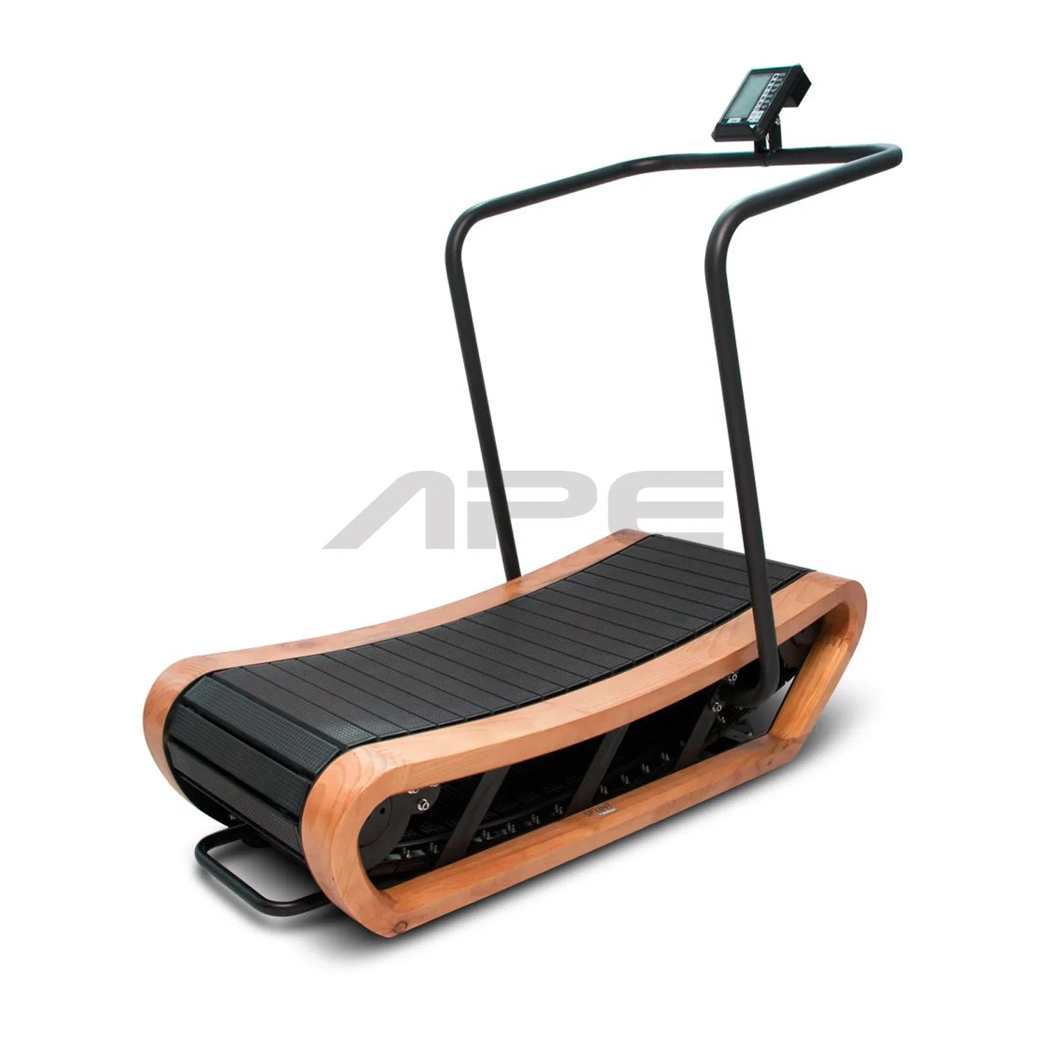 Ape Fitness Manufacturer Direct Supply Running Machine Cardio Equipment Wooden Curved Treadmill