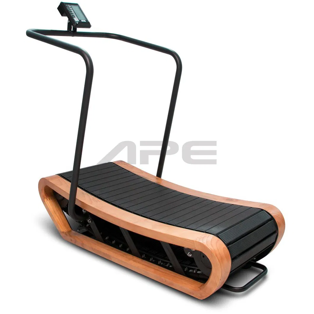 Wooden Curved Treadmill View 2