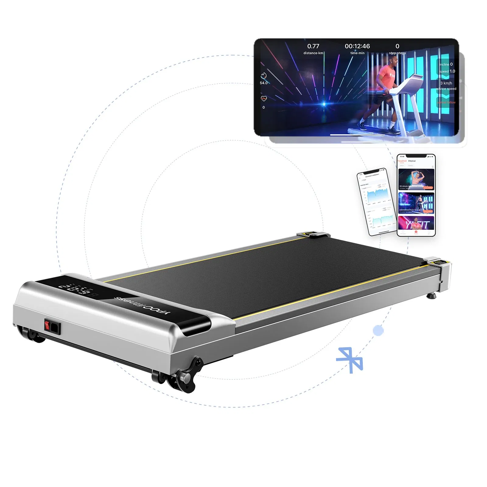 China Supplier Sturdy Home Gym Speed 0.8-6 Km/Hr 0.75HP Walking Pad