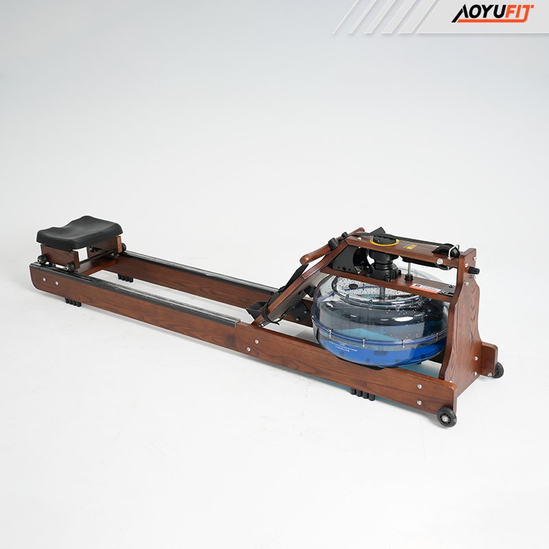 Compatible Indoor Cardio Gym Rower Wooden Water-Resistant Fitness Equipment with Wood Box for Home Use