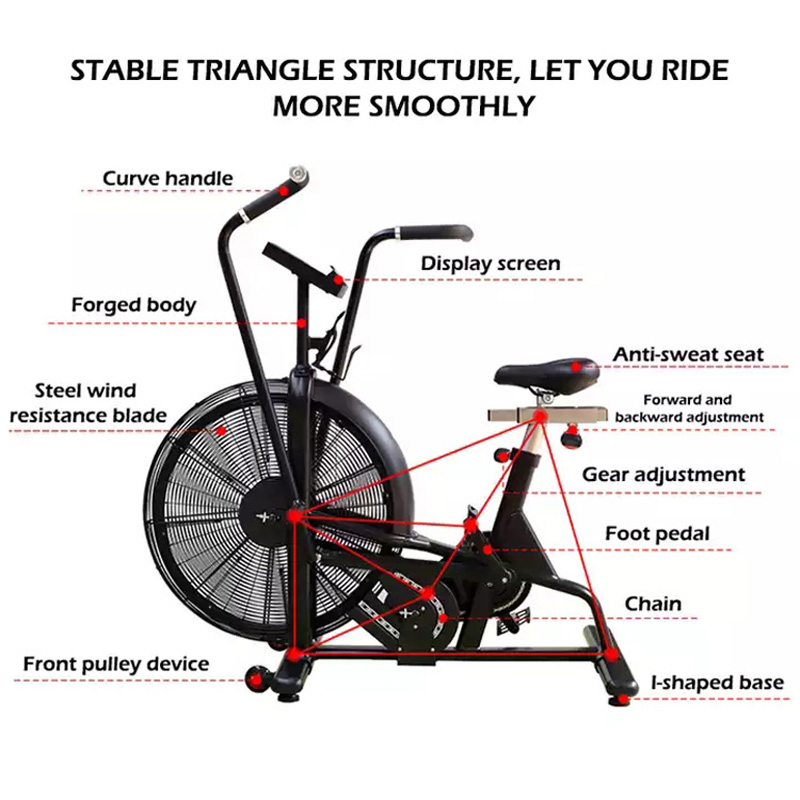 Home Gym Fitness Cardio Equipment Indoor Wind Bike Exercise Resistance Training Air Bike