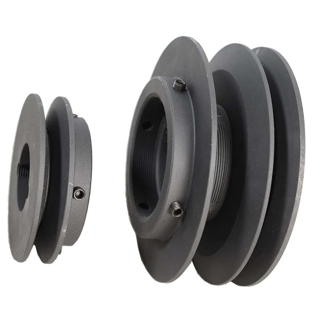 Single Dual Groove Adjustable Pitch Cast Iron V Belt Pulley Sheave