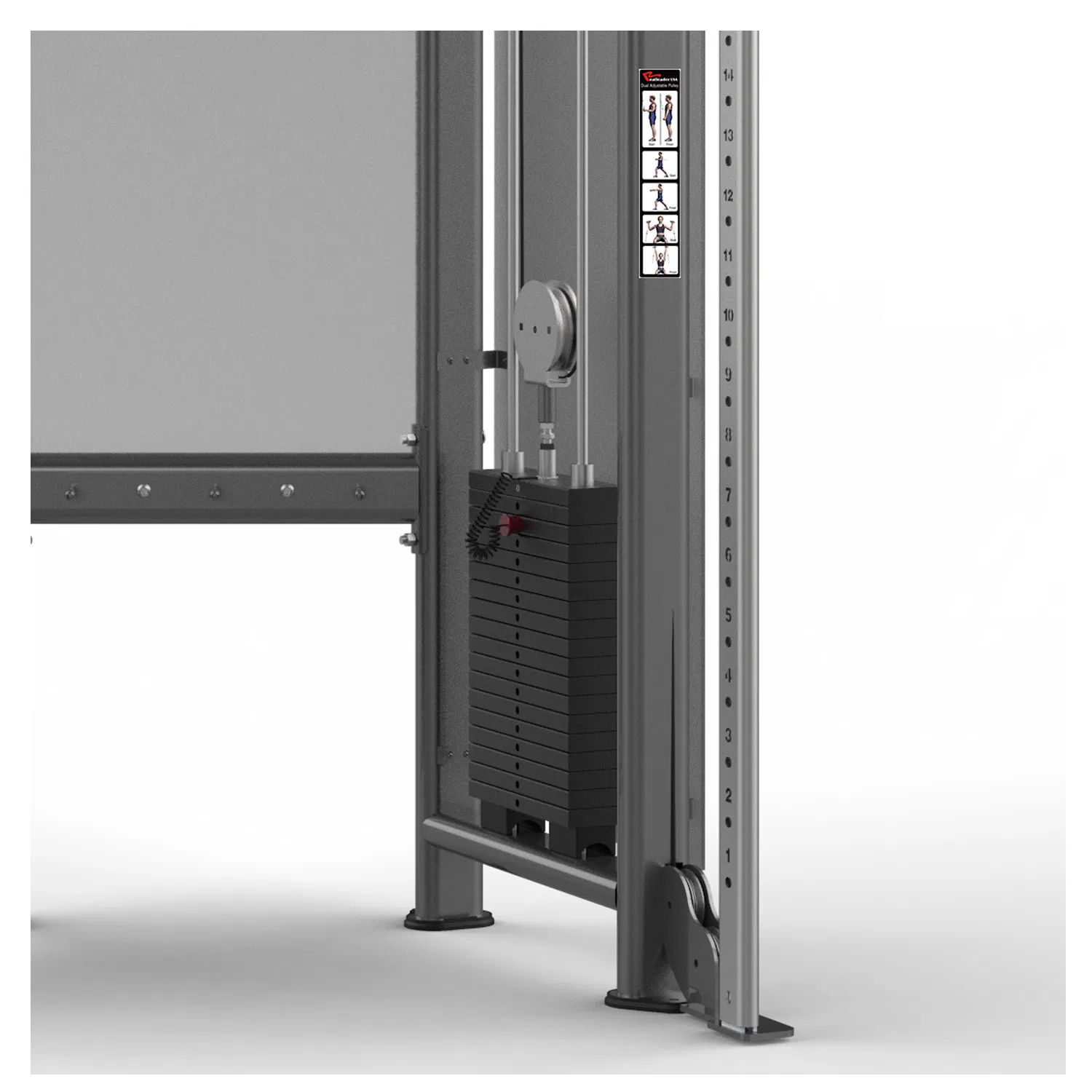 High Quality Fitness Gym Machine for Strength Training Dual Adjustable Pulley