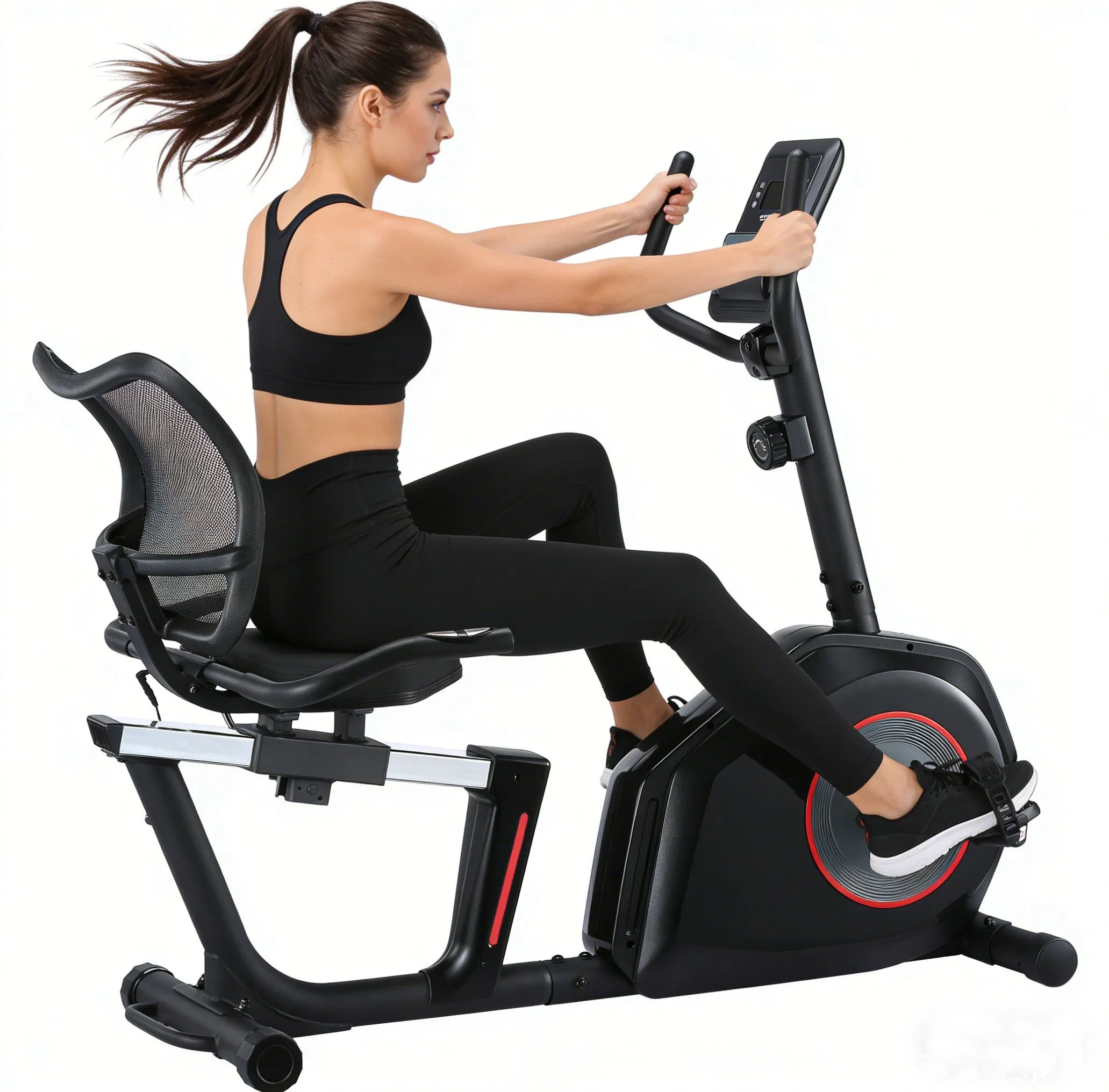 Factory Direct High Quality Magnetic Recumbent Exercise Bike for Home Use with 8 Levels of Magnetic Resistance by Manual