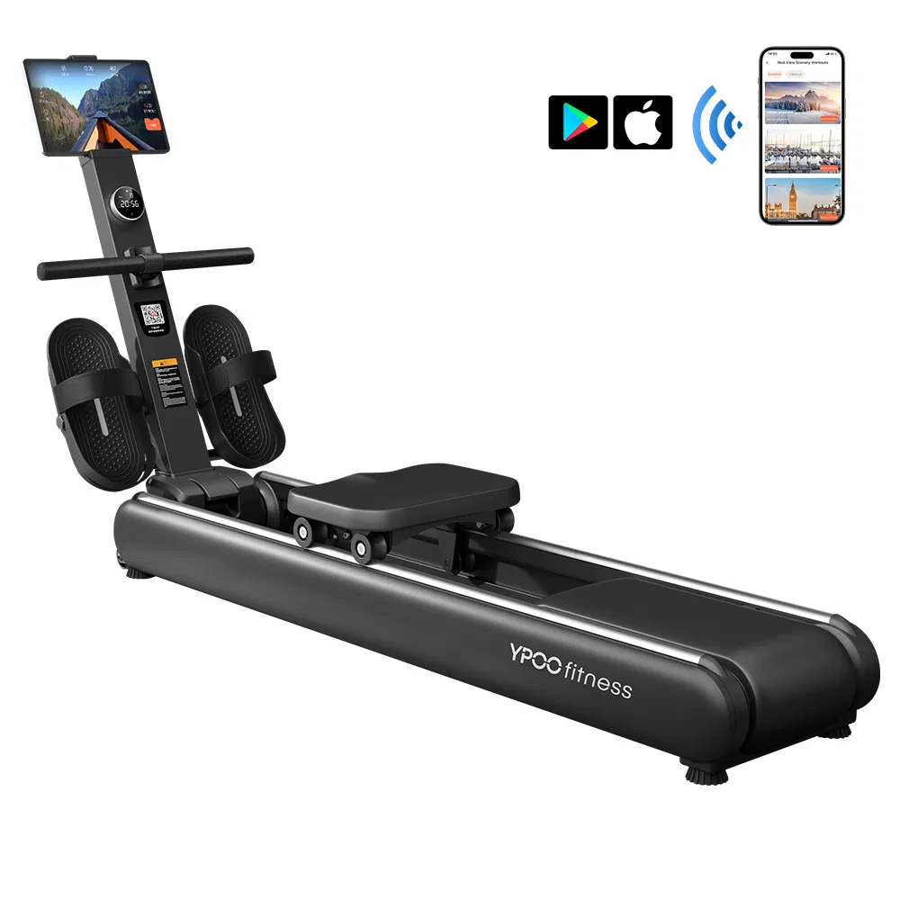 Ypoo Manufacturer Air Rower 2kg Flywheel Home Self-Generating Electricity Rowing Machine V2 with APP Folding Magnetic Rower