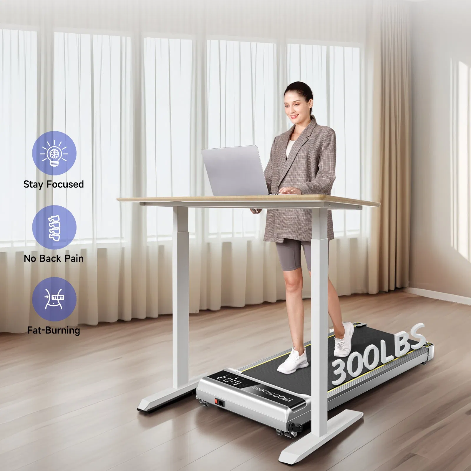 Manufacturer Direct Selling Spacious Home Use Quiet LED Screen Mini Walking Pad