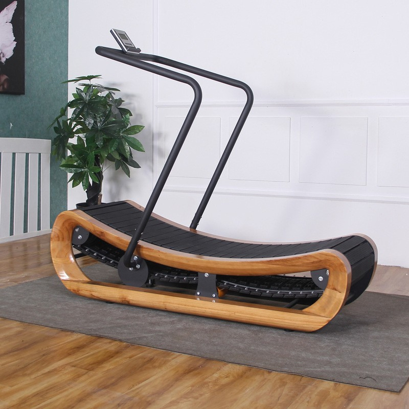2024 Hottest Products Fitness Equipment Unpowered Curved Wooden Treadmill with Nice Quality