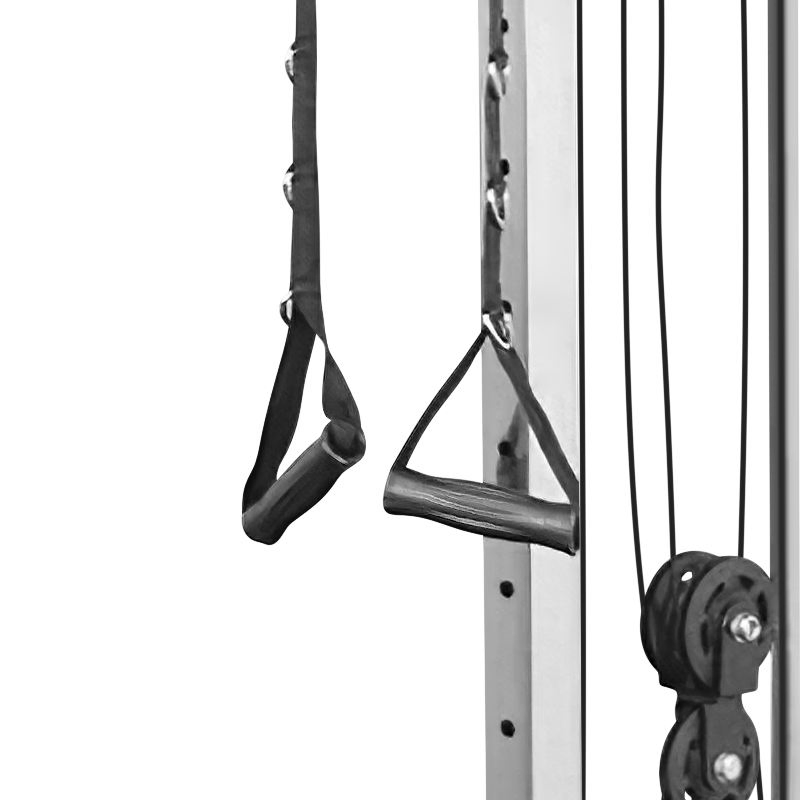 Wall-Mounted Machine Dual Pulley Plate Loaded Lat Pulldown Trainer for Home/Gym Strength