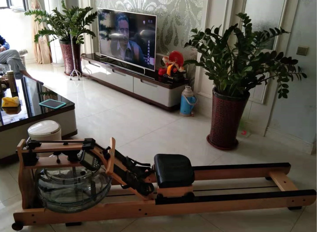 Xr-01 Gym Cardio Fitness Equipment Wooden Rower Water Resistance Oak Rowing Machine Sports Equipment