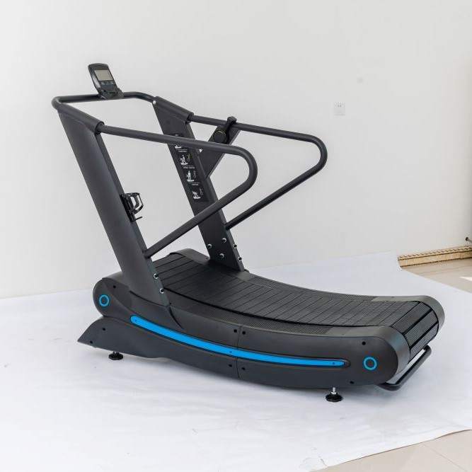 Fitness Commercial Cardio Machine Unpowered Air Runner Machine Manual Self-Generating Curved Treadmill