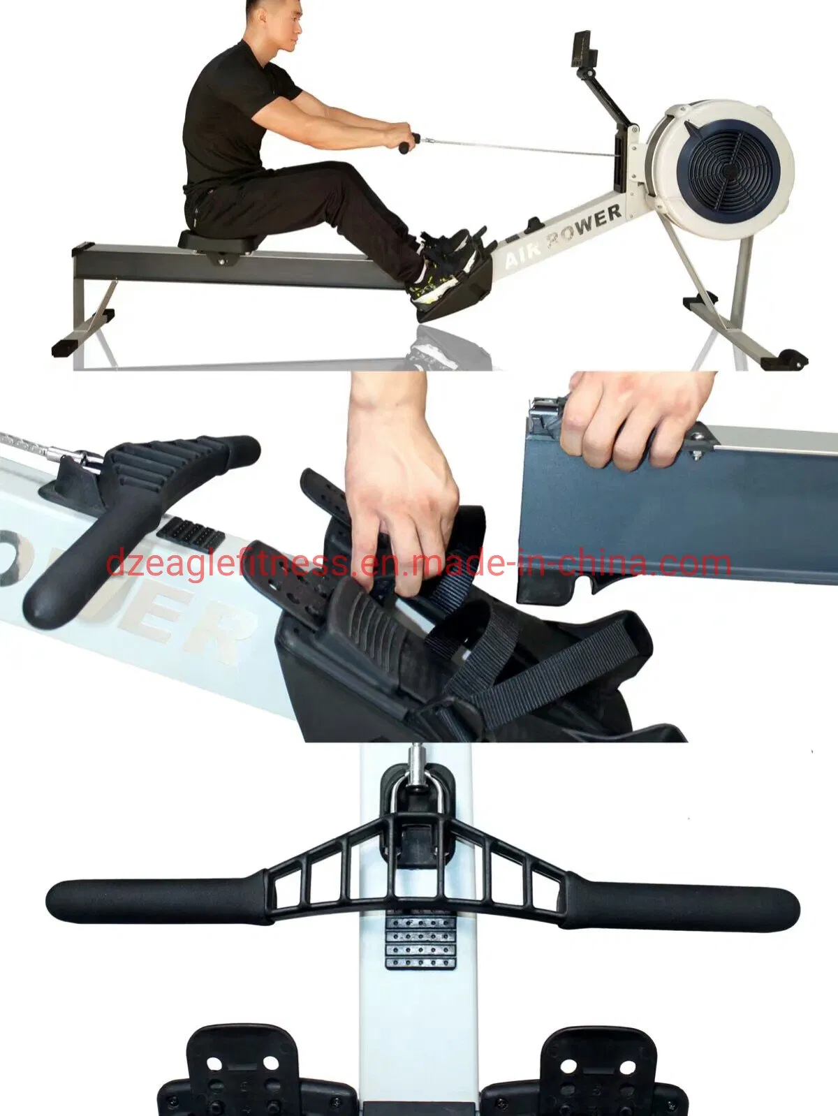 Commercial Gym Fitness Air Rower Magnetic Heavy Duty Rowing Machine