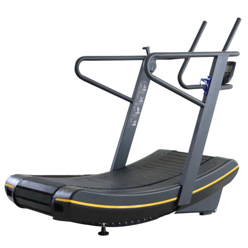 Factory Gym Fitness Self Generating Running Machine Unpowered Commercial Curved Treadmill