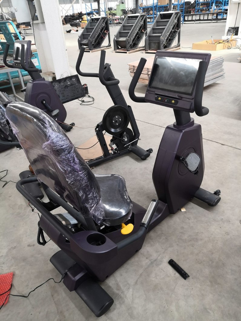 Commercial Gym Fitness Machine Cardio Magnetic Control Horizontal Exercise Bicycle Recumbent Bike