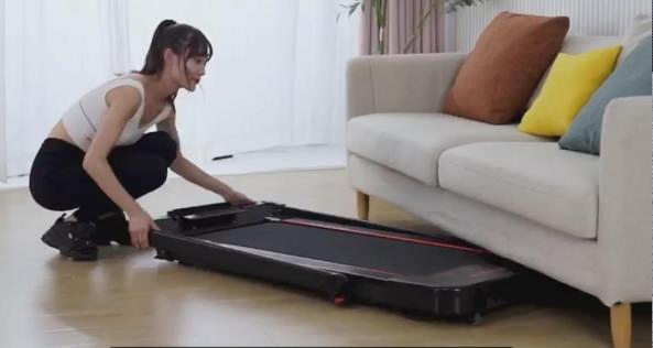 2 in 1 Under Desk Walking Running Pad Treadmill for Home Office