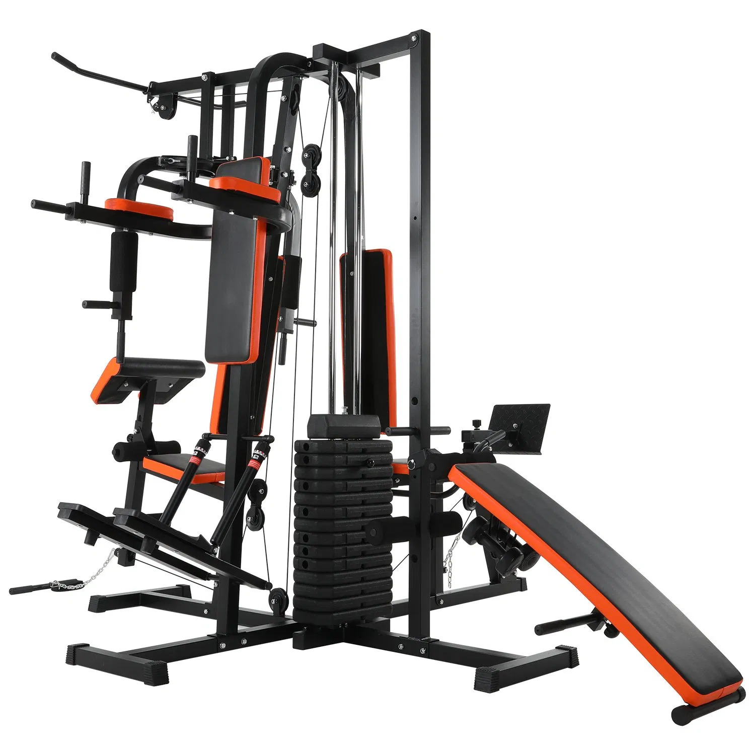 Home Use Four Station Multi Gym Equipment Strength Machine with Plate Loaded Option