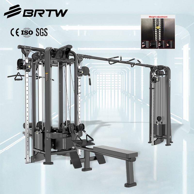 Brightway Fitness Commercial 5 Station Multi Gym Jungle Gym Multi Function Station for 5 People Cable Crossover