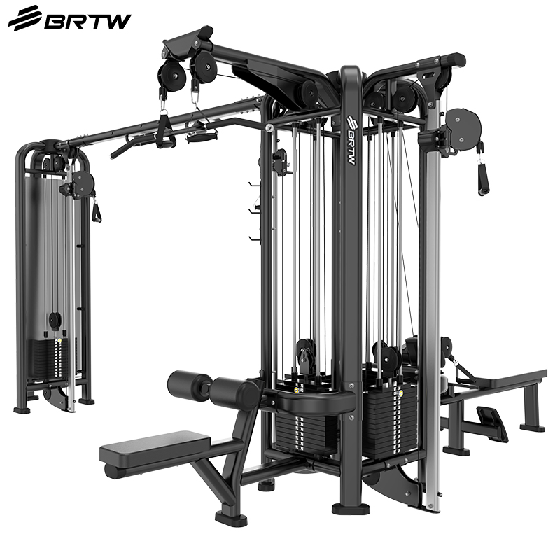 Brightway Fitness Commercial 5 Station Multi Gym Jungle Gym Multi Function Station for 5 People Cable Crossover